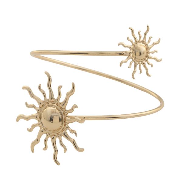 SDJ DOUBLE SUN SPIRAL ARM CUFF BRACELET