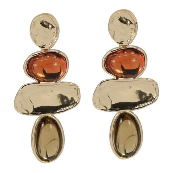 LINKED BEADED DROP EARRING