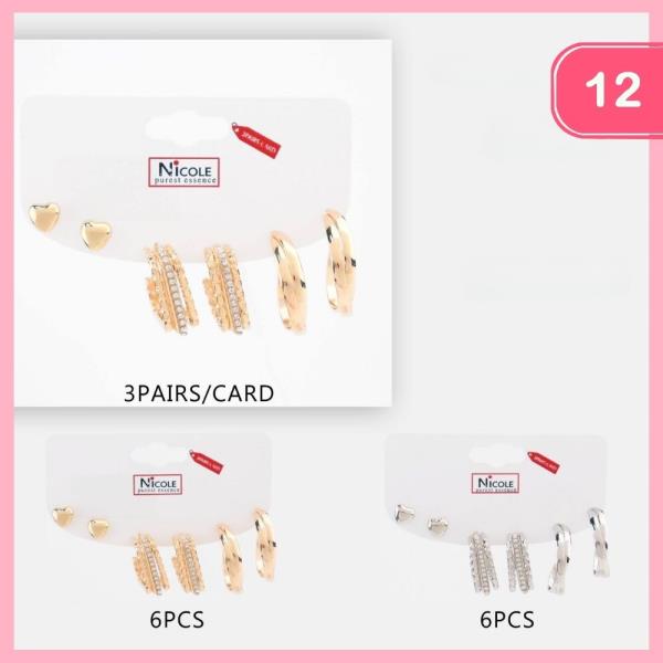 MIXED EARRING SET (12 UNITS)