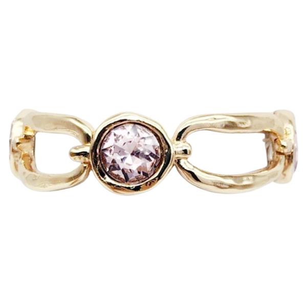 RHINESTONE OPEN LINK STRETCH BRACELET