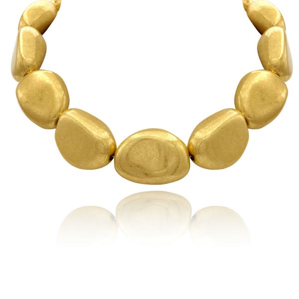 PEBBLE BEAD ALL AROUND NECKALCE