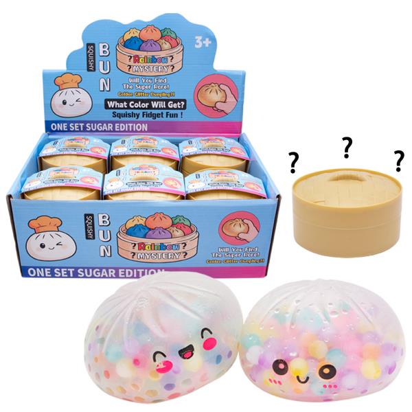MYSTERY BUN SQUISHY SQUEEZE TOY (12 UNITS)