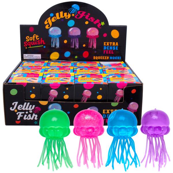 JELLY FISH SQUISHY SQUEEZE TOY (12 UNITS)