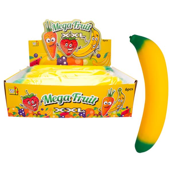 MEGAFRUIT XXL BANANA SQUISHY SQUEEZE TOY (6 UNITS)