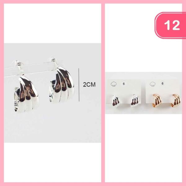 LAYERED HOOP EARRING (12 UNITS)