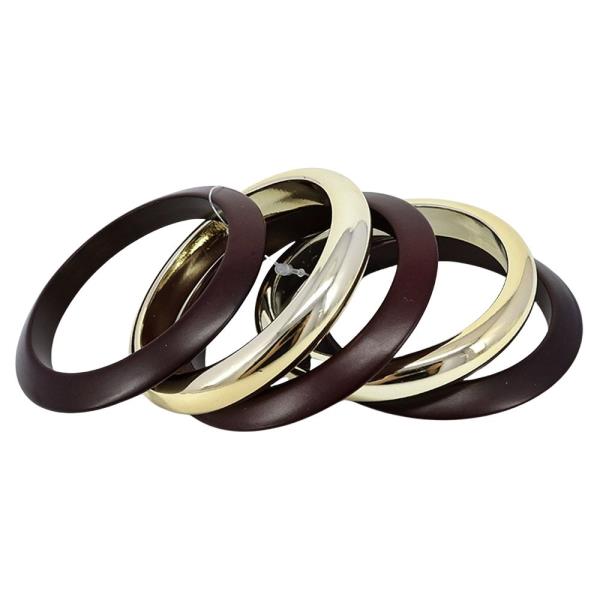 MIXED METAL RESIN BANGLE BRACELET SET