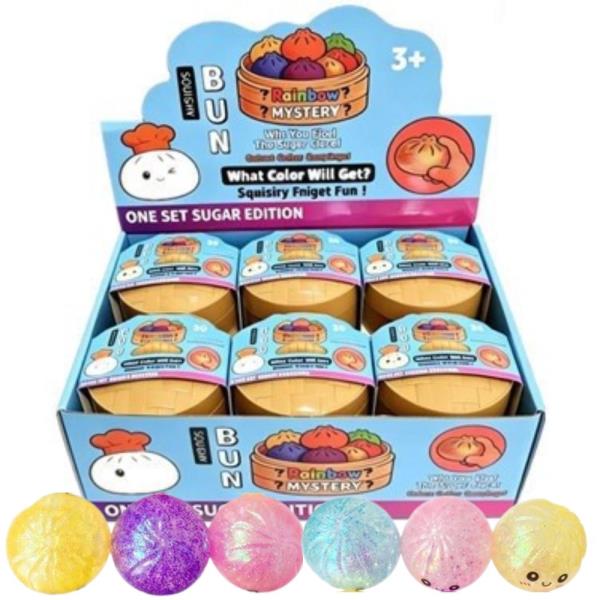 LIGHT UP DUMPLING SQUISHY SQUEEZE TOY (12 UNITS)