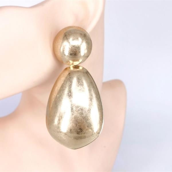 METAL TEARDROP DROP EARRING