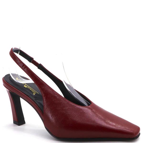 SQUARE TOE SLINGBACK HEEL