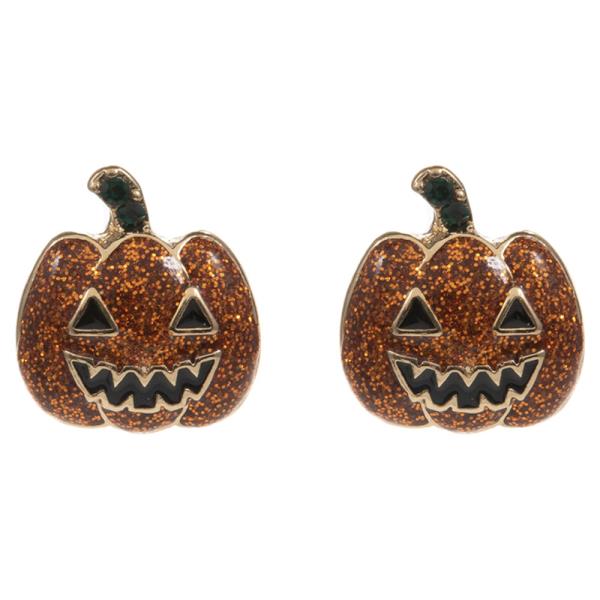 HALLOWEEN PUMPKIN POST EARRING