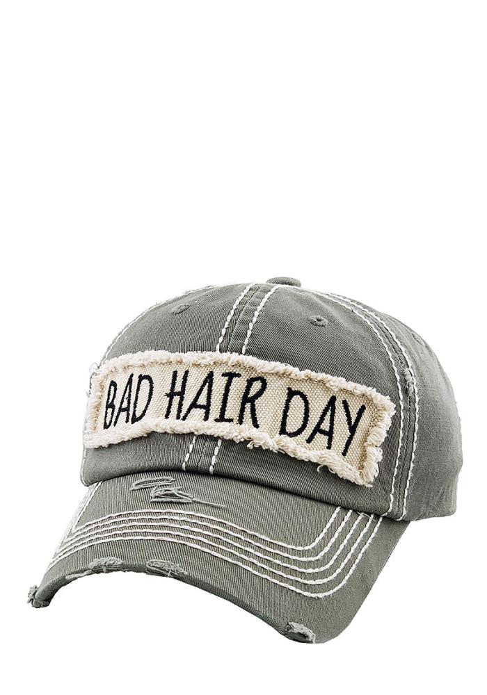 Bad hair day washed vintage baseball cap