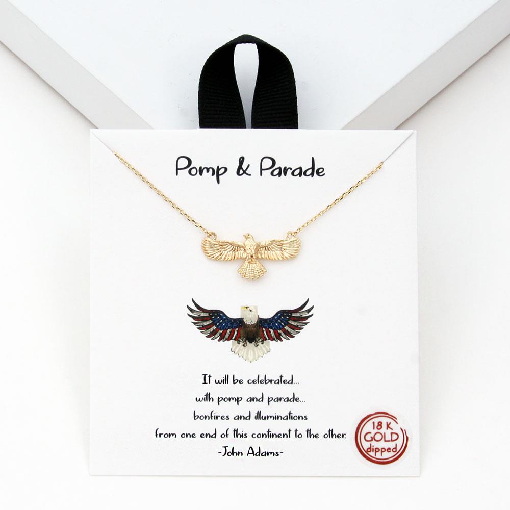 18K GOLD RHODIUM DIPPED POMP PARADE NECKLACE joiaaccessory