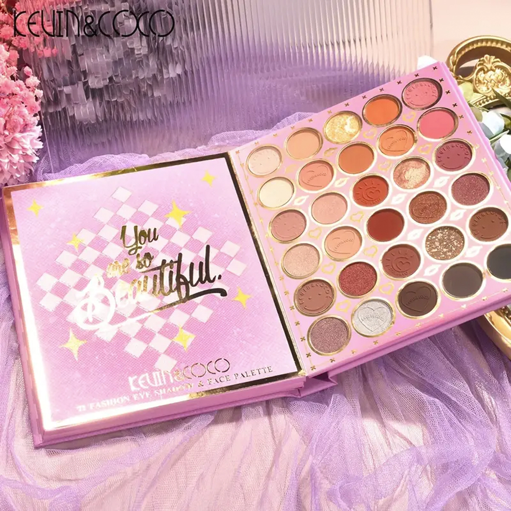 KEVIN&COCO 72 COLOR SPICE GIRL EYESHADOW AND BLUSH PALETTE