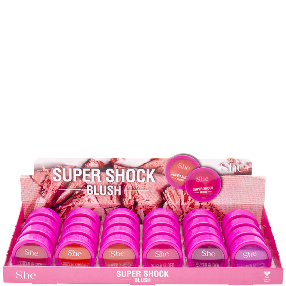 SHE MAKEUP SUPER SHOCK BLUSH 24 UNITS joiaaccessory