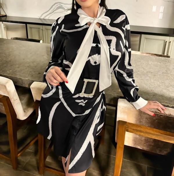 black and white coquette dress Quattro Flex Dress Shirt with Semi-Spread Collar Black – Collars & Co main image 0