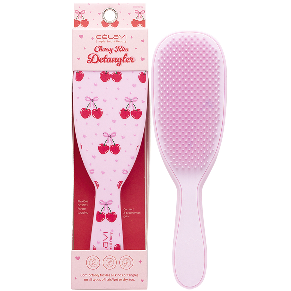 CELAVI CHERRY KISS DETANGLER HAIR BRUSH | joiaaccessory.com
