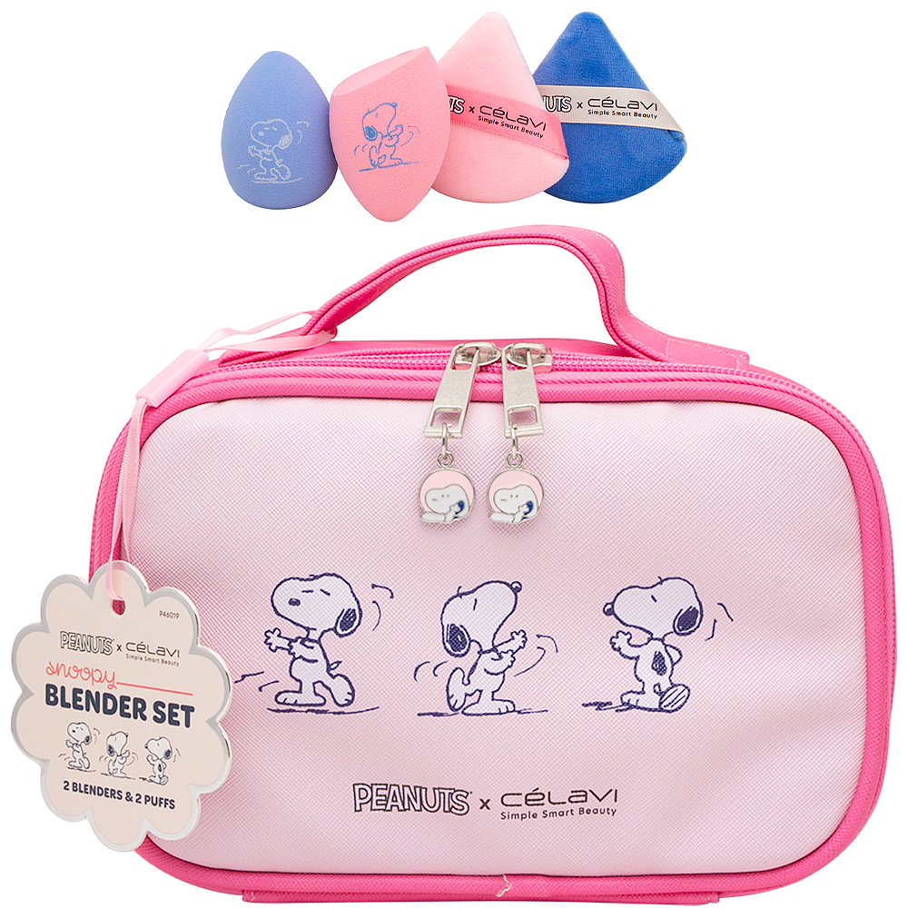 CELAVI X PEANUTS SNOOPY BLENDER SET WITH COSMETIC BAG